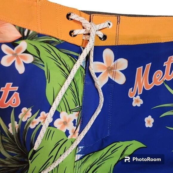 Men's New York Mets Summer Hurley x '47 Royal Phantom Tailgate Swim Shorts - Picture 8 of 10